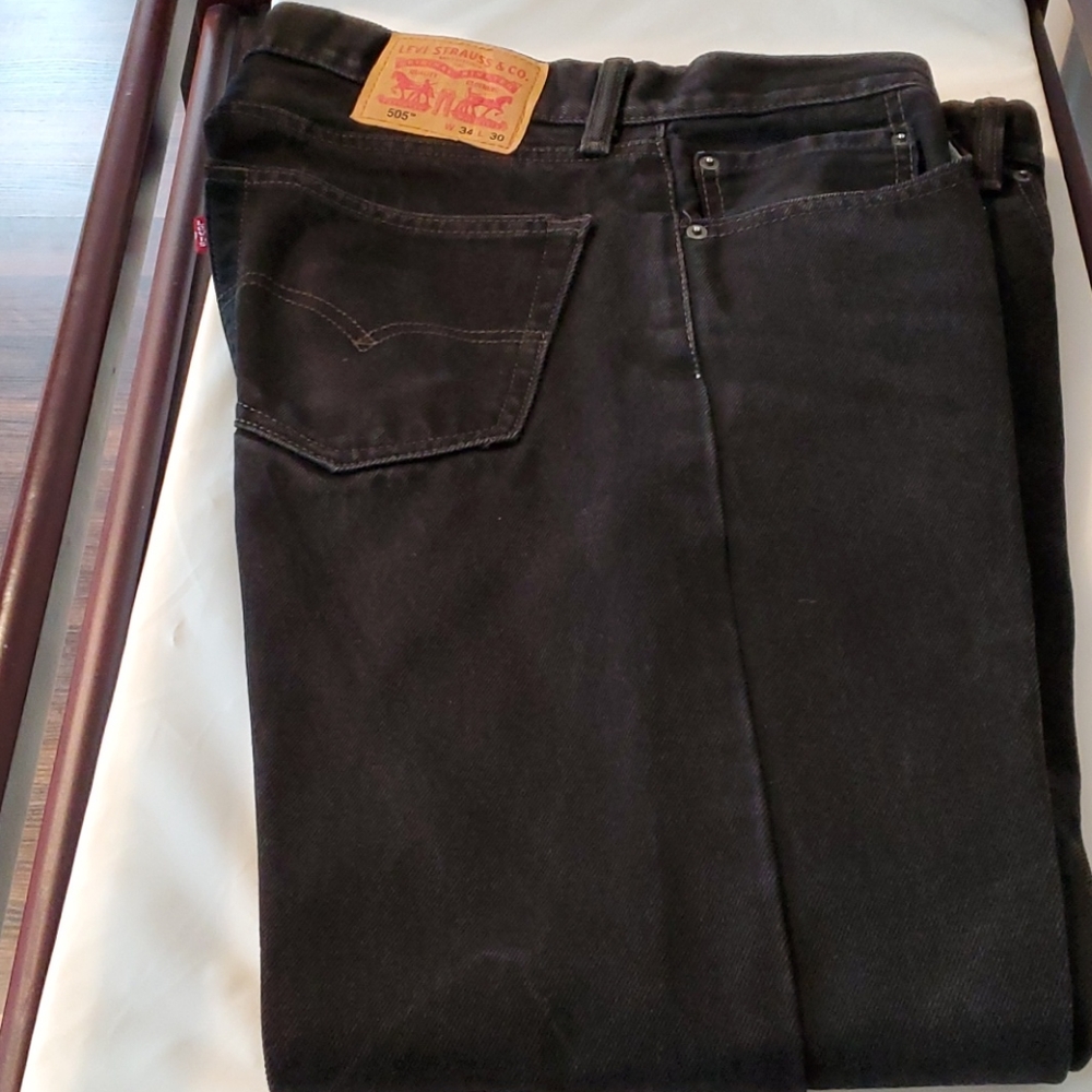 Levis 505 Black Jeans